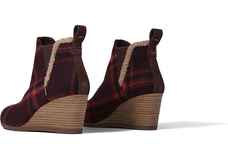 Botines Toms Kelsey Wedge Bootie Mujer Rojas Argentina | AR234-216