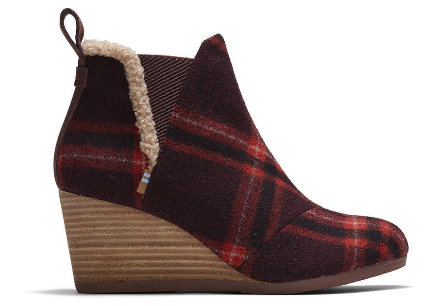 Botines Toms Kelsey Wedge Bootie Mujer Rojas Argentina | AR234-216