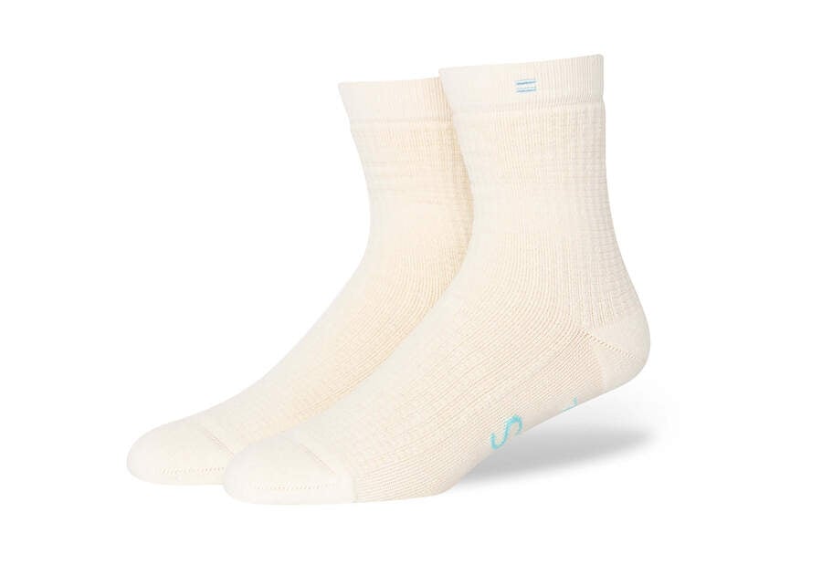 Calcetines Toms Quarter Crew Socks Mujer Creme Argentina | AR437-602