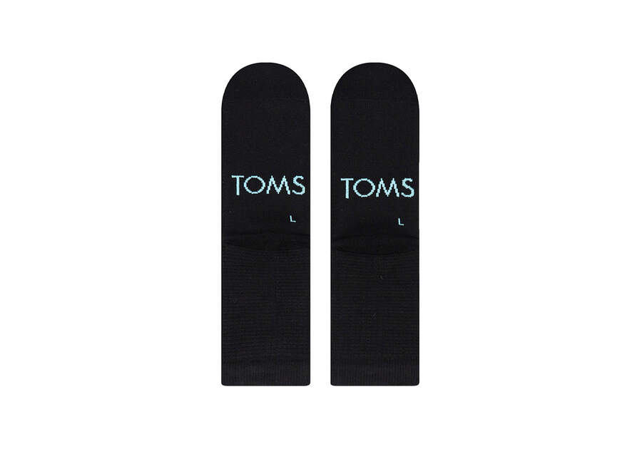 Calcetines Toms Quarter Crew Socks Mujer Negras Argentina | AR542-977