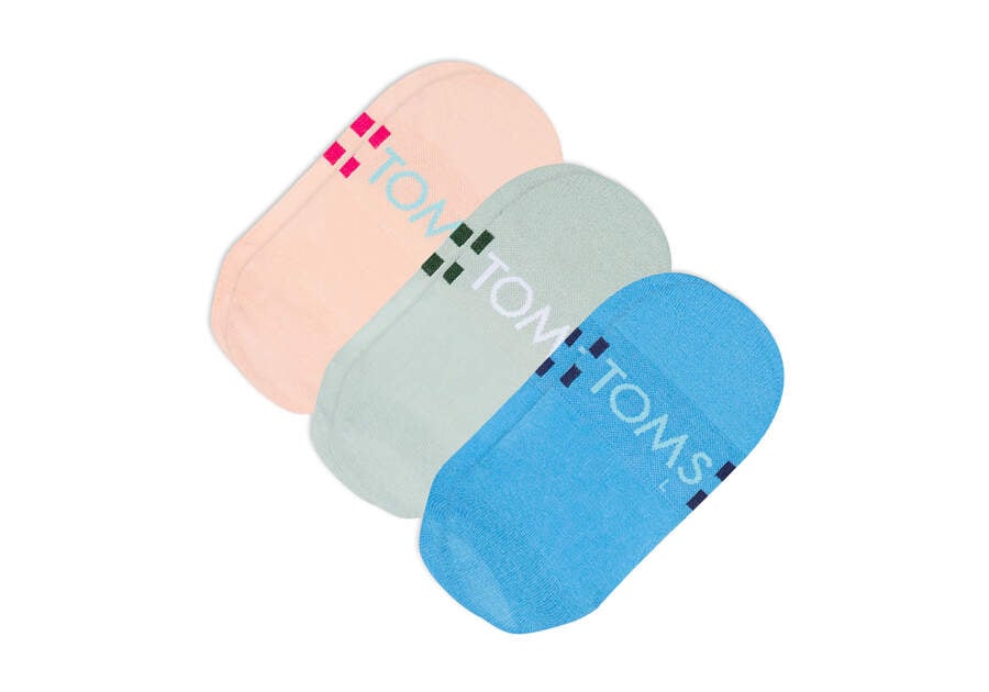 Calcetines Toms Ultimate No Show Socks Brights 3 Pack Mujer Multicolor Argentina | AR264-638