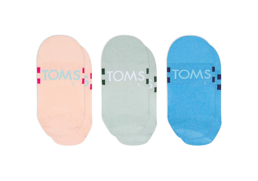 Calcetines Toms Ultimate No Show Socks Brights 3 Pack Mujer Multicolor Argentina | AR264-638