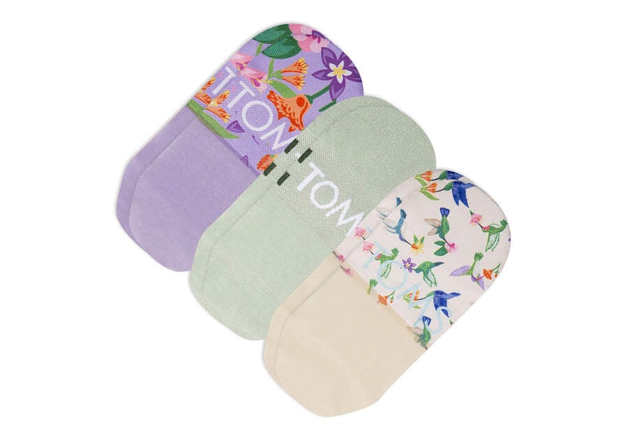 Calcetines Toms Ultimate No Show Socks Hummingbird 3 Pack Mujer Multicolor Argentina | AR062-869