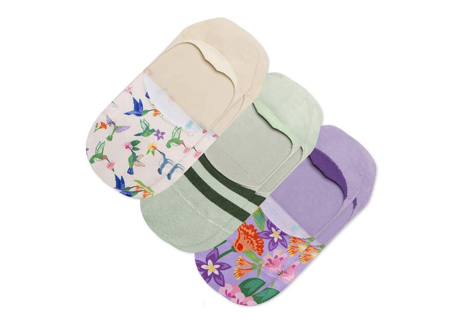 Calcetines Toms Ultimate No Show Socks Hummingbird 3 Pack Mujer Multicolor Argentina | AR062-869