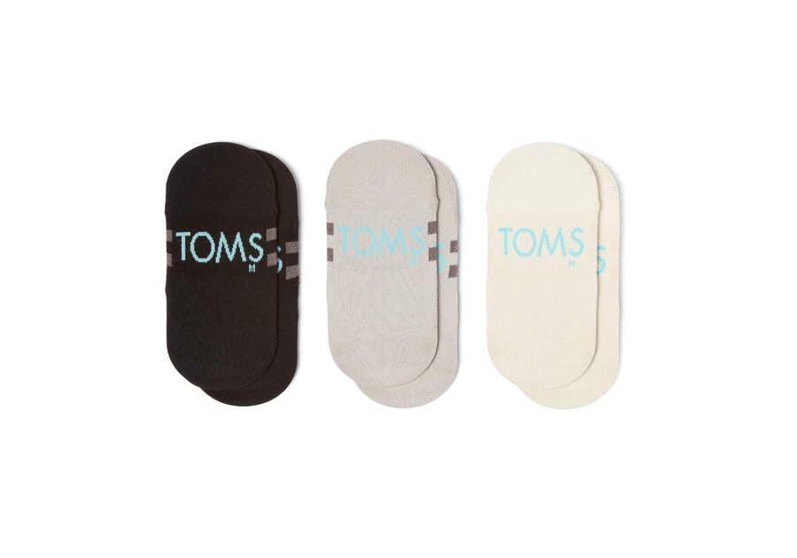 Calcetines Toms Ultimate No Show Socks Mixed Grey 3 Pack Mujer Gris Argentina | AR728-655