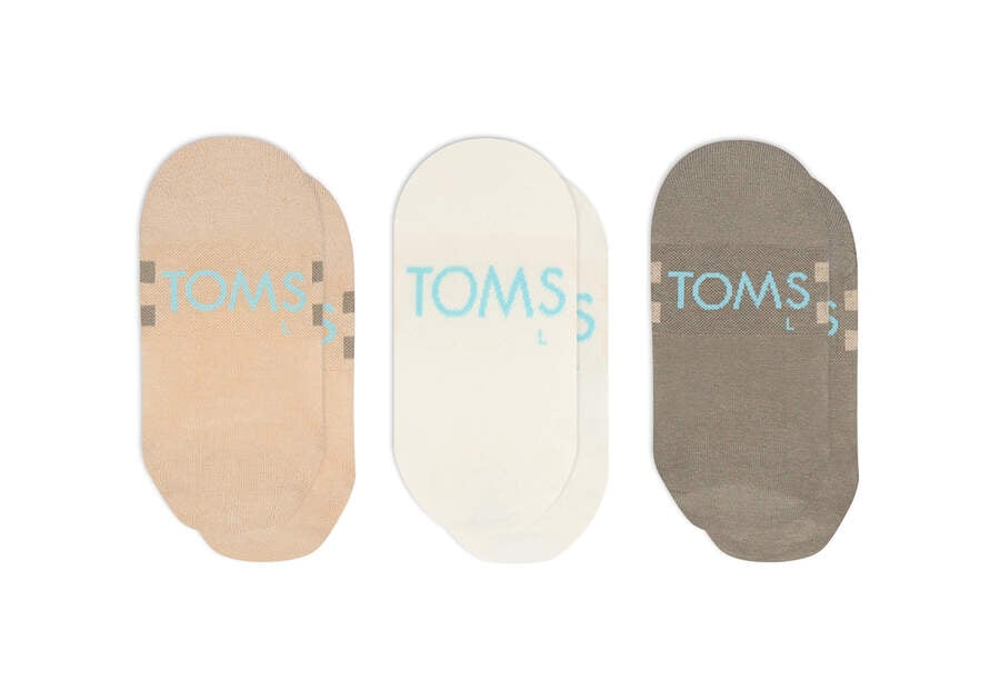 Calcetines Toms Ultimate No Show Socks Mixed Neutrales 3 Pack Mujer Multicolor Argentina | AR934-116