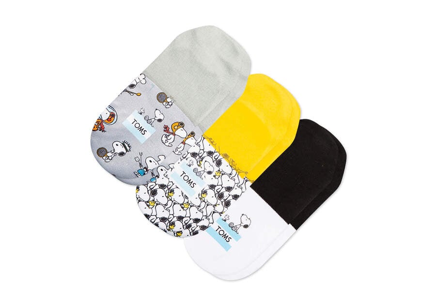 Calcetines Toms X Peanuts® Ultimate No Show 3 Pack Hombre Multicolor Argentina | AR217-138