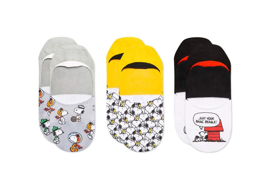 Calcetines Toms X Peanuts® Ultimate No Show 3 Pack Hombre Multicolor Argentina | AR217-138