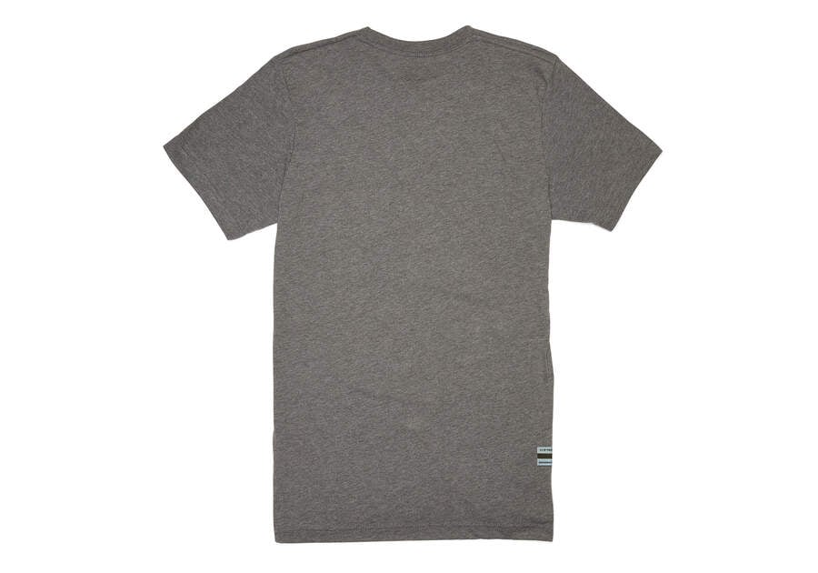 Camiseta Toms Give Tee Hombre Gris Oscuro Argentina | AR678-853