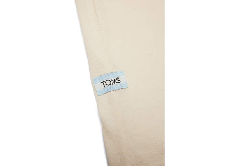 Camiseta Toms Icon Long Sleeve Tee Hombre Beige Argentina | AR598-552