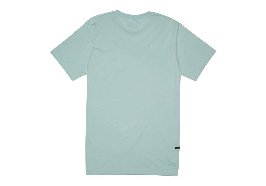 Camiseta Toms Logo Crew Tee Hombre Azules Argentina | AR946-185