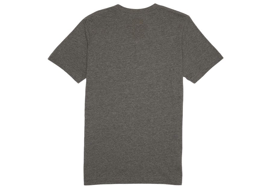 Camiseta Toms Logo Crew Tee Hombre Gris Oscuro Argentina | AR609-286