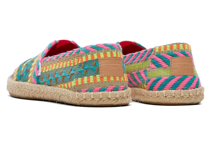 Espadrilles Toms Alpargata Global Jaquard Rope Alpargata Mujer Rosas Argentina | AR405-697