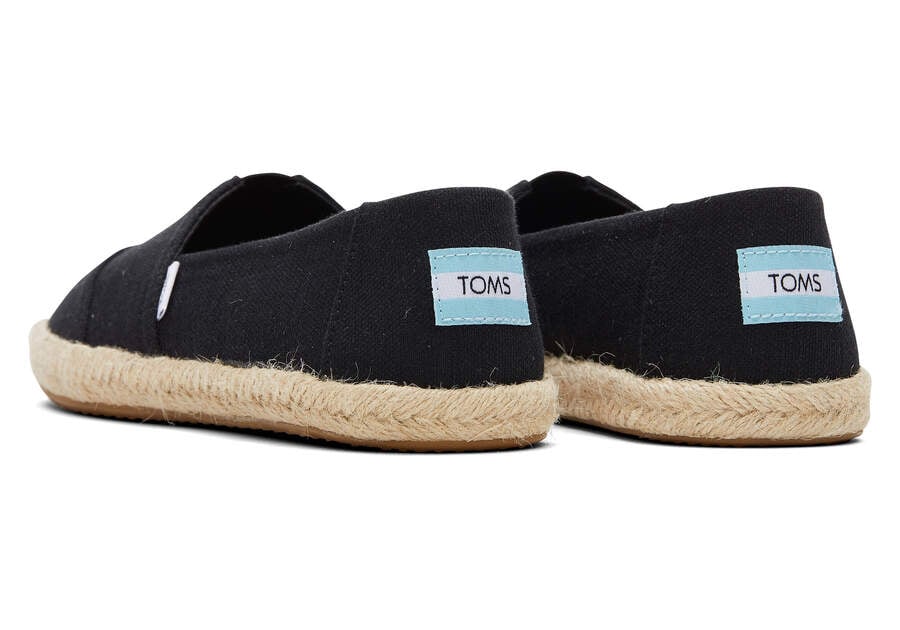 Espadrilles Toms Alpargata Recycled Algodon Rope Alpargata Mujer Negras Argentina | AR022-723