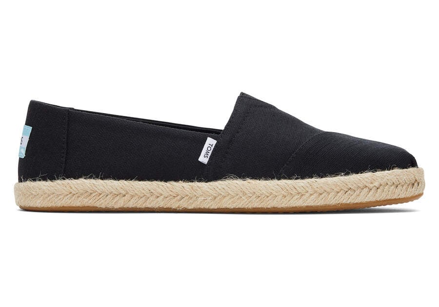 Espadrilles Toms Alpargata Recycled Algodon Rope Alpargata Mujer Negras Argentina | AR022-723