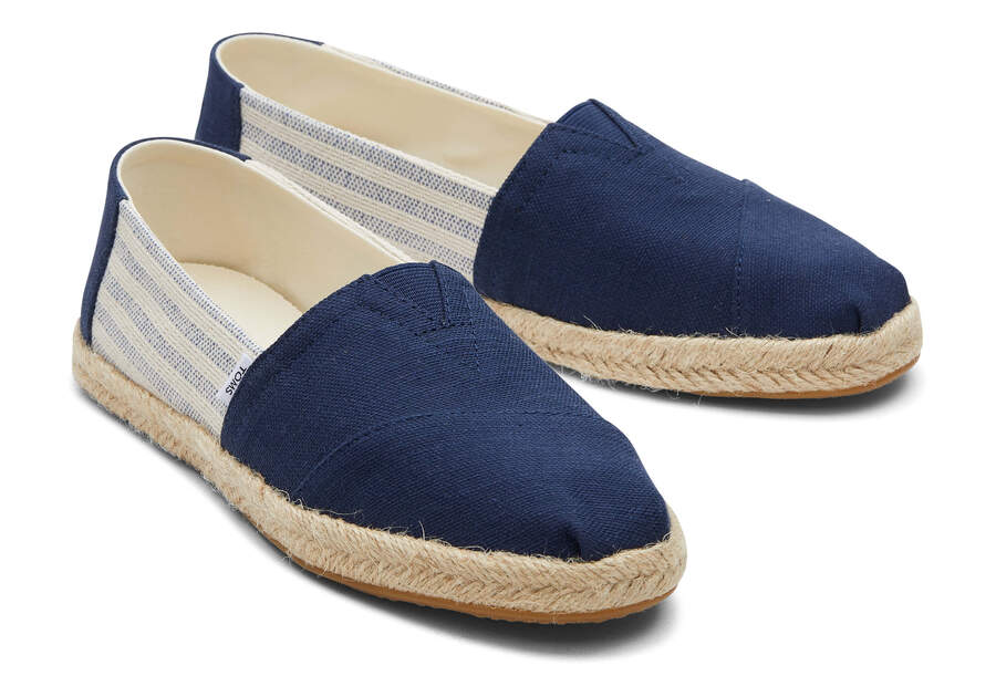 Espadrilles Toms Alpargata Recycled Algodon Rope Alpargata Mujer Azul Marino Argentina | AR118-130