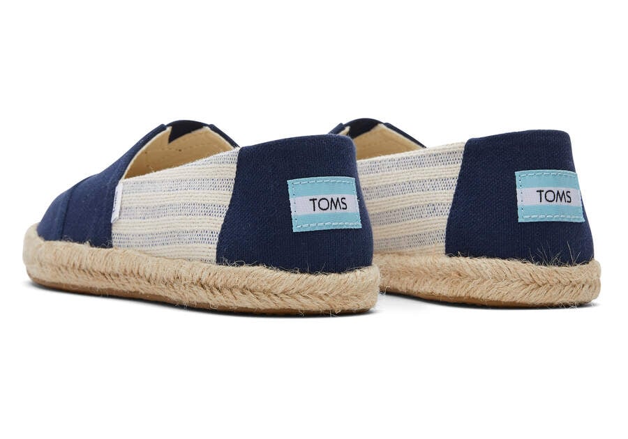 Espadrilles Toms Alpargata Recycled Algodon Rope Alpargata Mujer Azul Marino Argentina | AR118-130