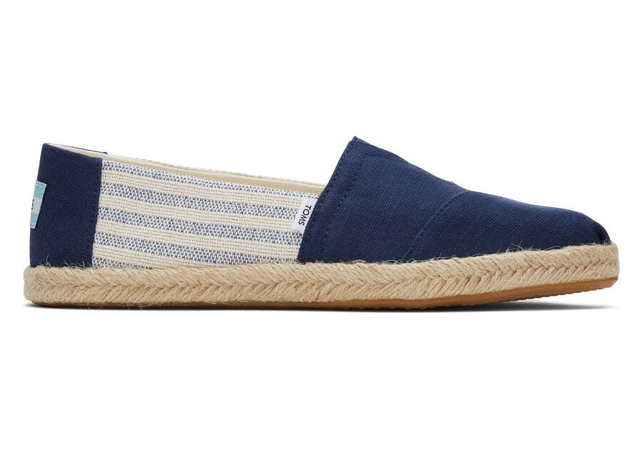 Espadrilles Toms Alpargata Recycled Algodon Rope Alpargata Mujer Azul Marino Argentina | AR118-130