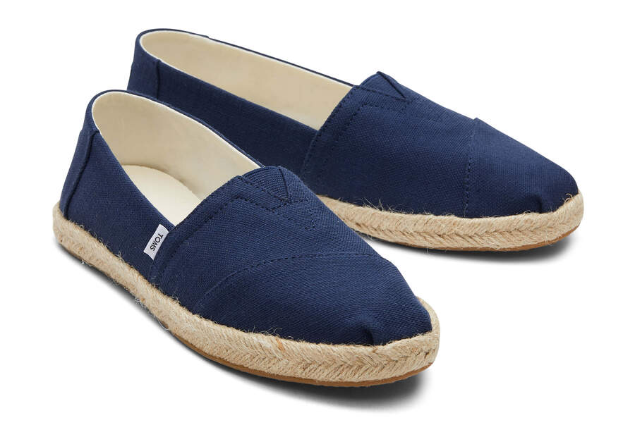 Espadrilles Toms Alpargata Recycled Algodon Rope Alpargata Mujer Azul Marino Argentina | AR683-340