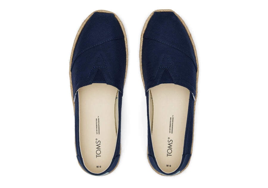 Espadrilles Toms Alpargata Recycled Algodon Rope Alpargata Mujer Azul Marino Argentina | AR683-340