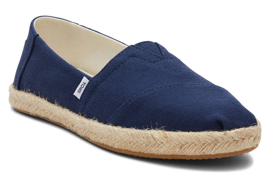 Espadrilles Toms Alpargata Recycled Algodon Rope Alpargata Mujer Azul Marino Argentina | AR683-340