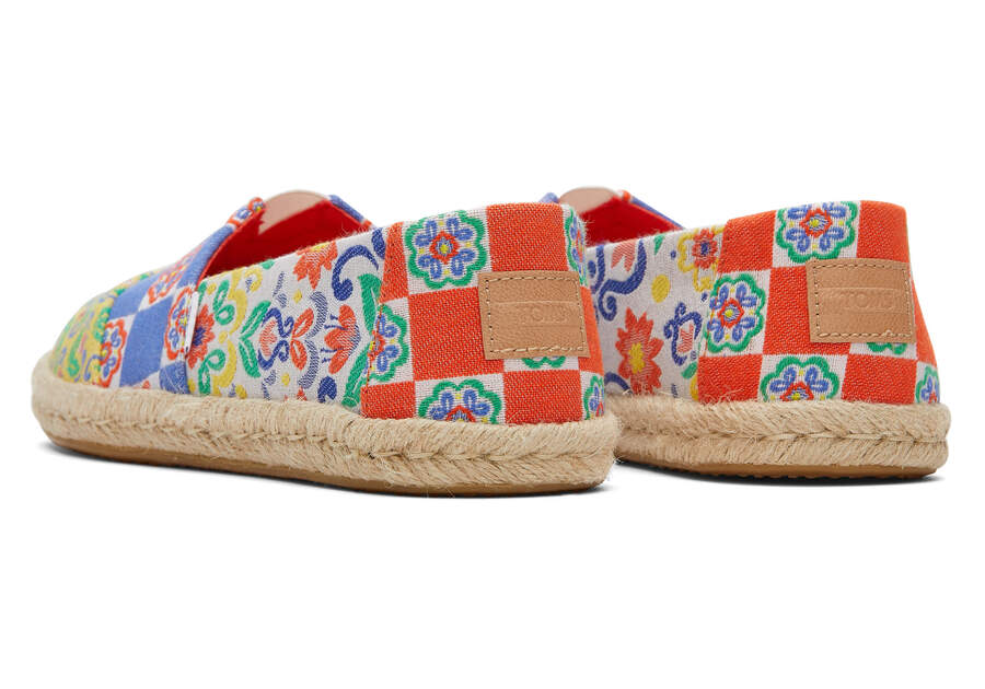 Espadrilles Toms Alpargata Rope Alpargata Mujer Rojas Azul Marino Argentina | AR137-497