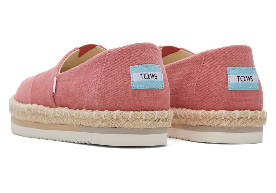 Espadrilles Toms Alpargata Rope Plataforma Mujer Rosas Argentina | AR708-819