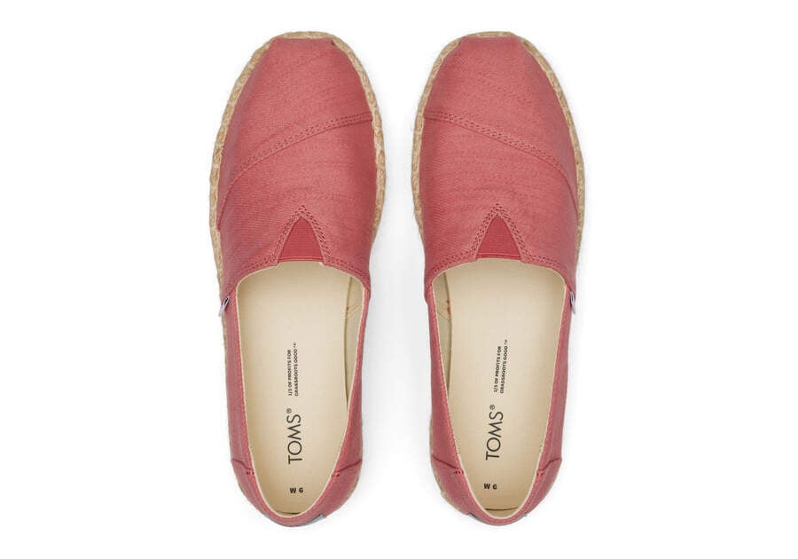 Espadrilles Toms Alpargata Rope Plataforma Mujer Rosas Argentina | AR708-819