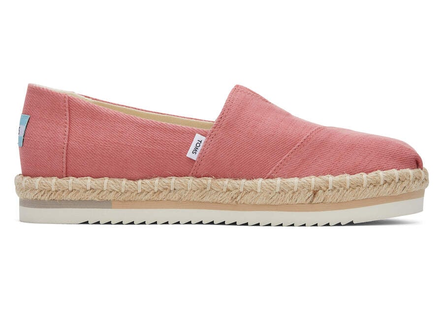 Espadrilles Toms Alpargata Rope Plataforma Mujer Rosas Argentina | AR708-819