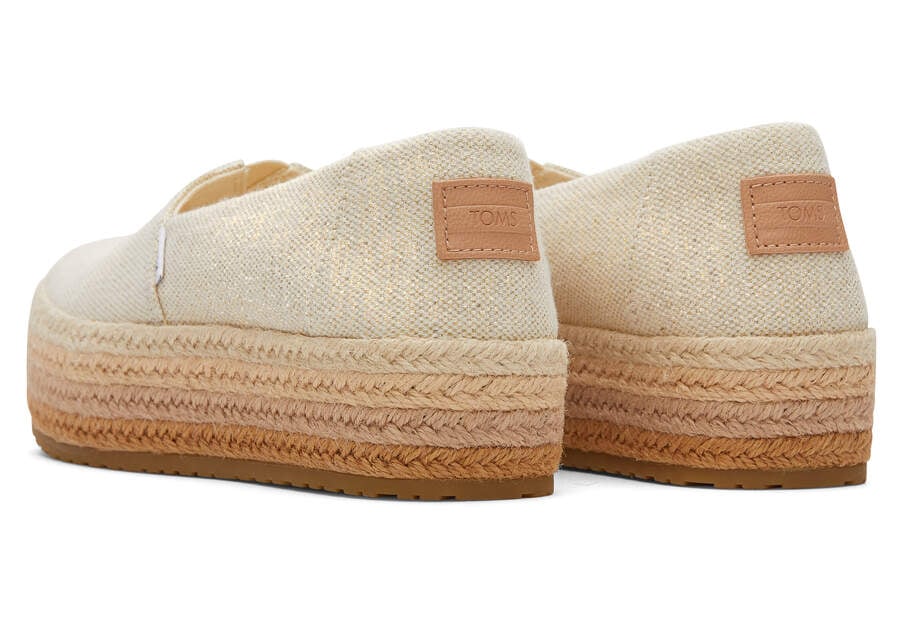 Espadrilles Toms Valencia Plataforma Alpargata Mujer Marrones Metal Argentina | AR456-112