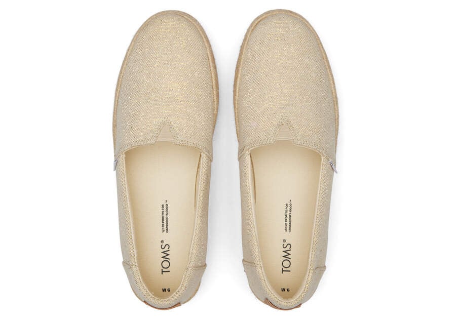 Espadrilles Toms Valencia Plataforma Alpargata Mujer Marrones Metal Argentina | AR456-112