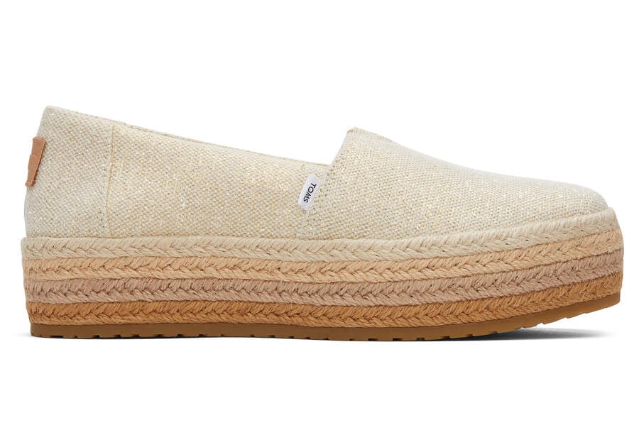 Espadrilles Toms Valencia Plataforma Alpargata Mujer Marrones Metal Argentina | AR456-112