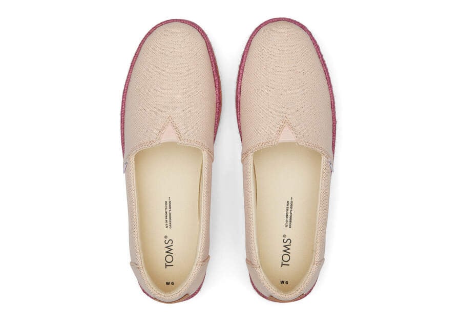 Espadrilles Toms Valencia Plataforma Alpargata Mujer Coral Metal Argentina | AR582-337