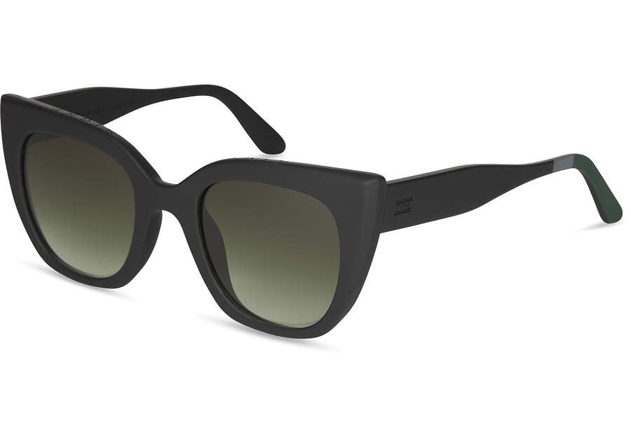 Gafas de Sol Toms Sydney Mujer Negras Verde Oliva Argentina | AR580-278