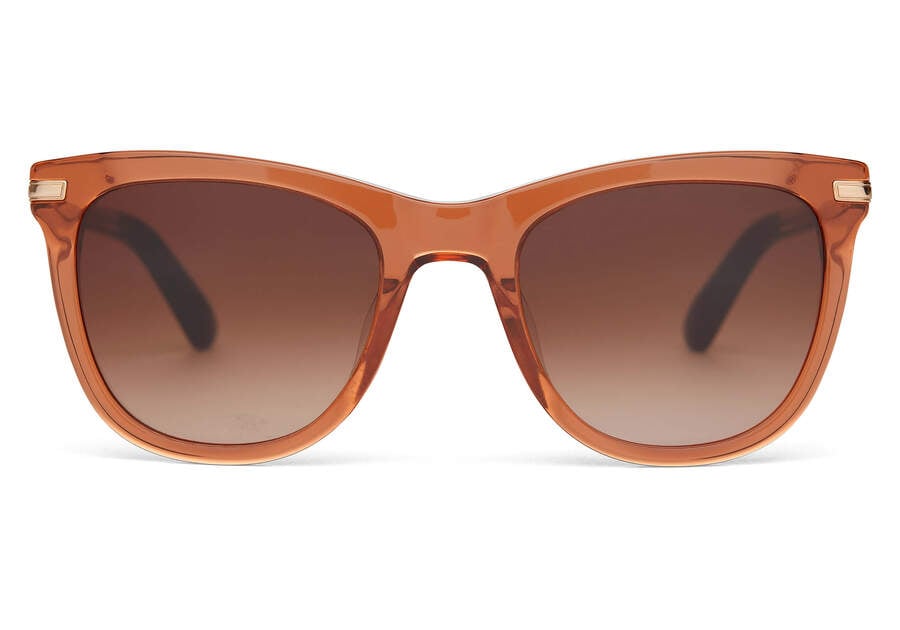 Gafas de Sol Toms Victoria Mujer Doradas Marrones Argentina | AR383-487