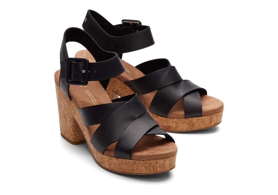 Sandalias Toms Ava Sandal Mujer Negras Argentina | AR937-156