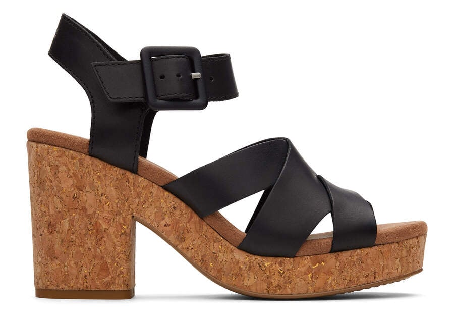 Sandalias Toms Ava Sandal Mujer Negras Argentina | AR937-156