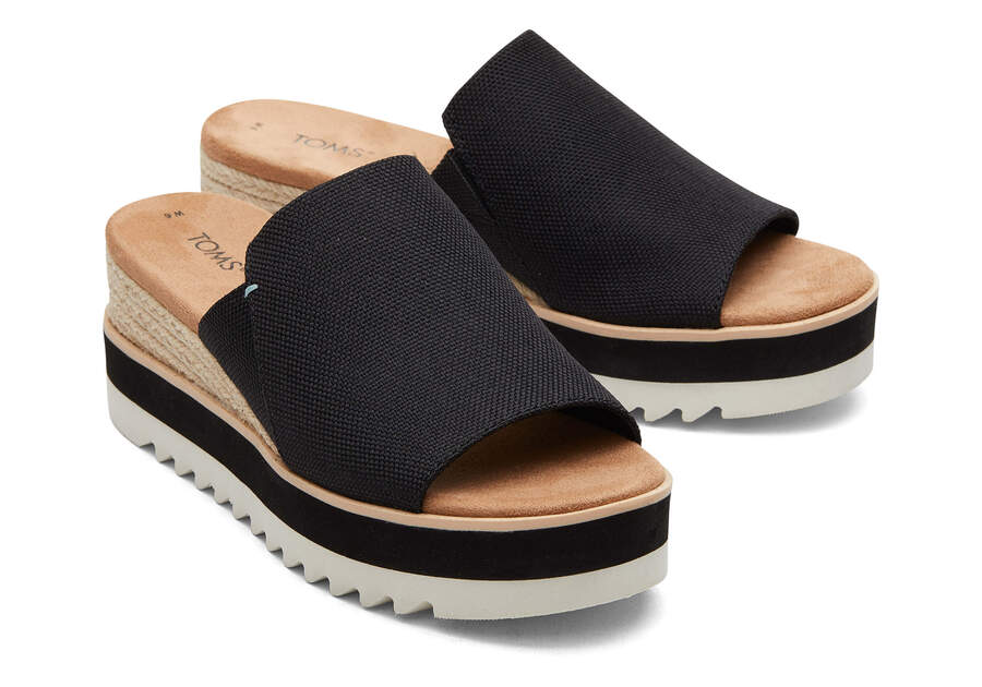 Sandalias Toms Diana Mule Sandal Mujer Negras Argentina | AR550-943