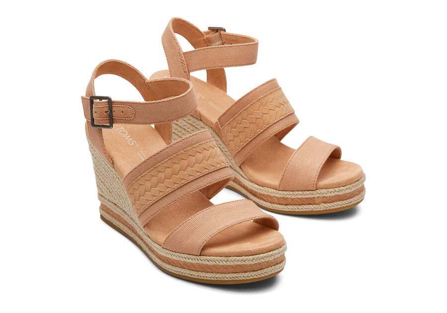 Sandalias Toms Madelyn Wedge Sandal Mujer Beige Argentina | AR279-211