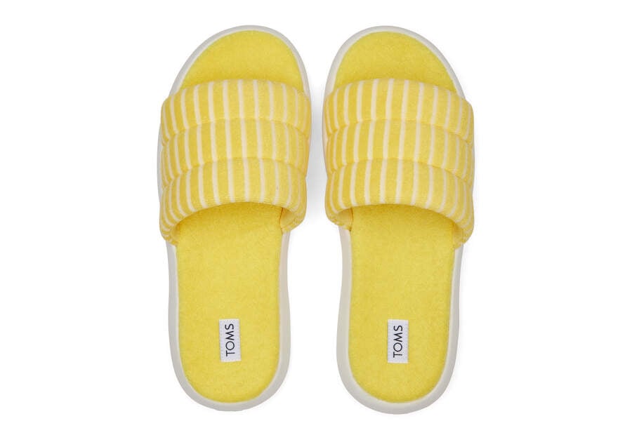 Sandalias Toms Mallow Chanclas Terry Mujer Amarillo Argentina | AR256-520