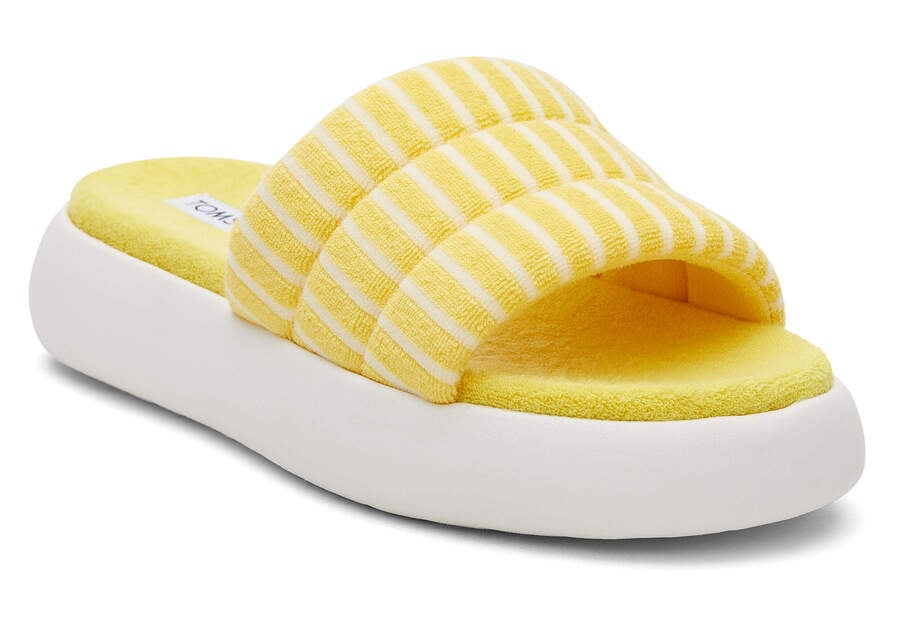 Sandalias Toms Mallow Chanclas Terry Mujer Amarillo Argentina | AR256-520