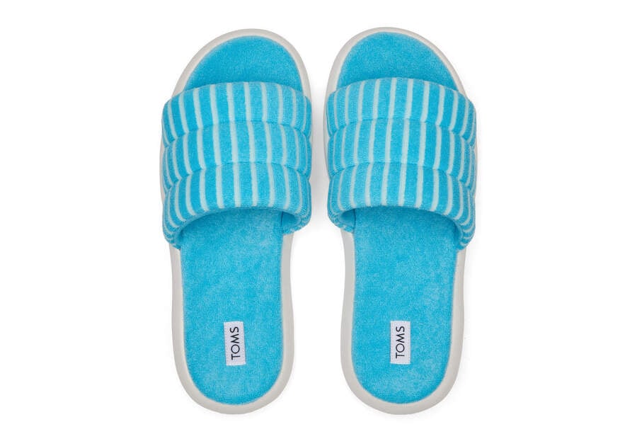 Sandalias Toms Mallow Chanclas Terry Mujer Azules Argentina | AR297-122