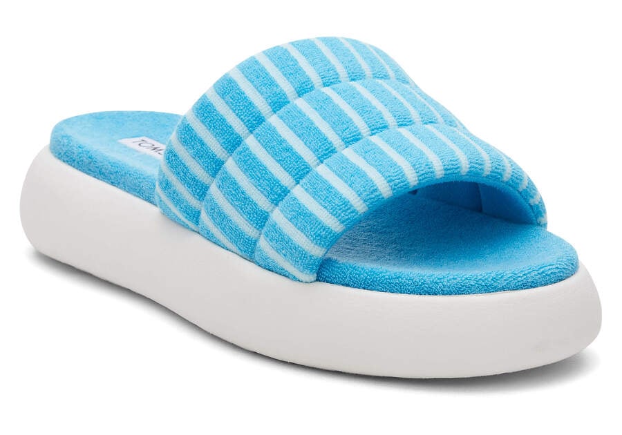 Sandalias Toms Mallow Chanclas Terry Mujer Azules Argentina | AR297-122