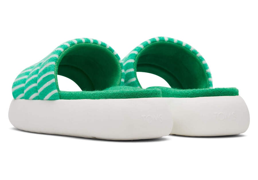 Sandalias Toms Mallow Chanclas Terry Mujer Verde Argentina | AR963-313