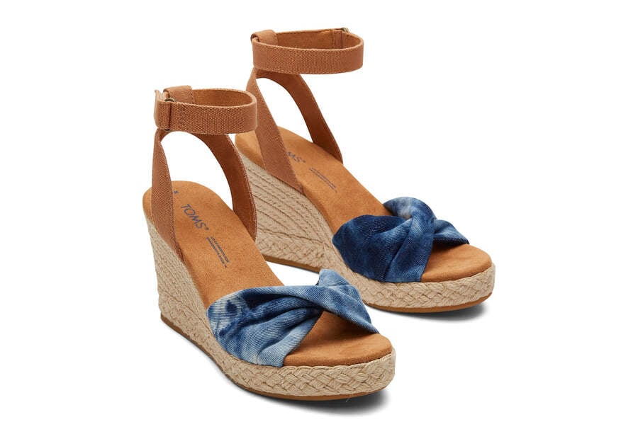 Sandalias Toms Marisela Wedge Sandal Mujer Azul Marino Argentina | AR608-626