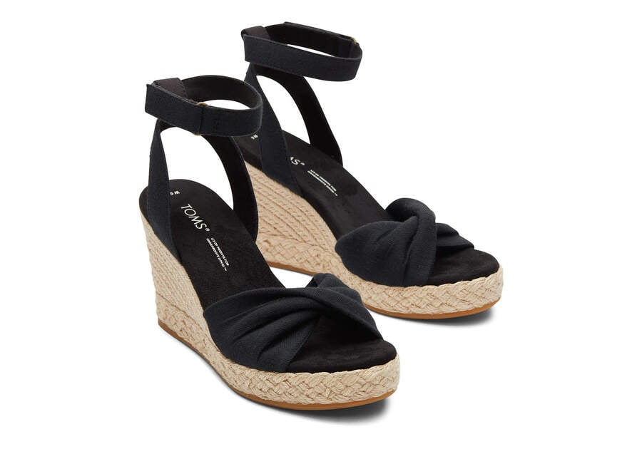 Sandalias Toms Marisela Wedge Sandal Mujer Negras Argentina | AR836-124