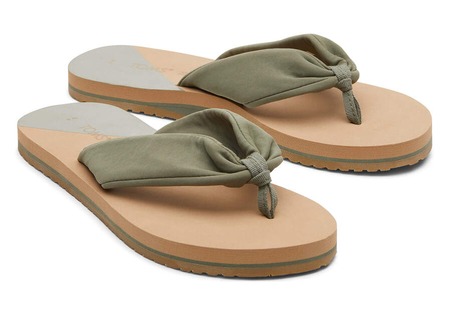 Sandalias Toms Piper Flip Flop Mujer Gris Negras Argentina | AR429-287