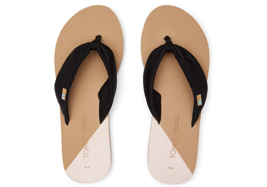 Sandalias Toms Piper Flip Flop Mujer Negras Argentina | AR786-439