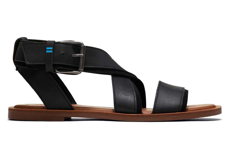 Sandalias Toms Sidney Sandal Mujer Negras Argentina | AR847-346