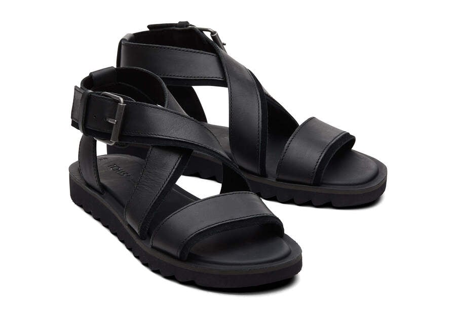 Sandalias Toms Sidney Tread Sandal Mujer Negras Argentina | AR139-308